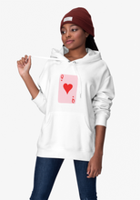 Load image into Gallery viewer, QUEEN OF HEARTS CARD HOODIE