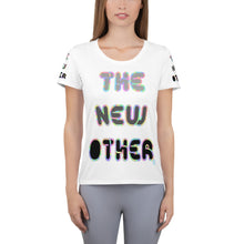 Load image into Gallery viewer, THE NEW OTHER UNICORN LETTER Women's Athletic T-shirt - PRINT SLEEVES