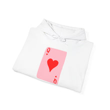 Load image into Gallery viewer, QUEEN OF HEARTS CARD HOODIE
