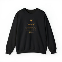 Load image into Gallery viewer, GOLD 2024 NYE CHAMPAGNE Tower Crewneck Sweatshirt
