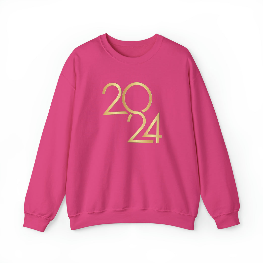 GOLD 2024 NYE SWIRL Crewneck Sweatshirt