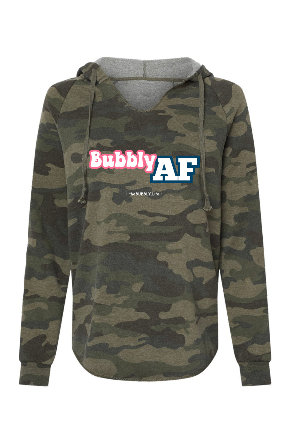 BUBBLY AF CAMO HOODIE