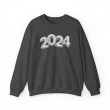 Load image into Gallery viewer, SILVER HNY 2024 BALLOONS Crewneck Sweatshirt
