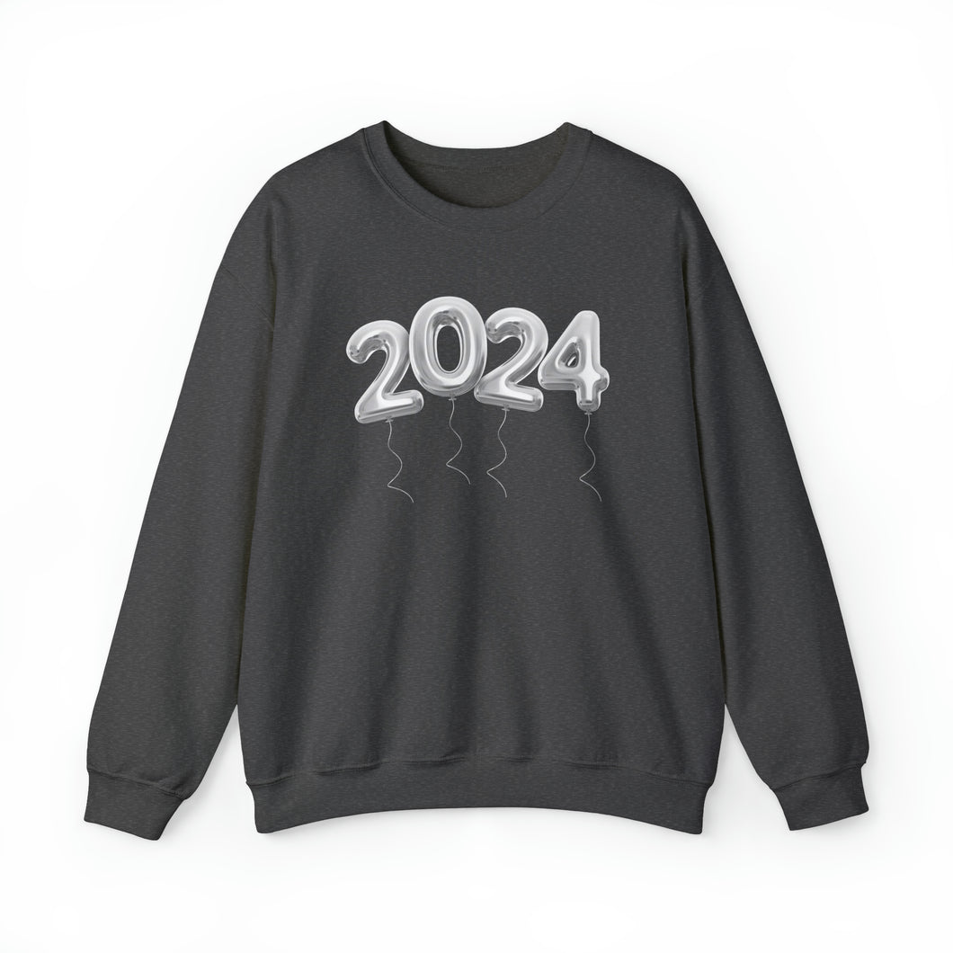 SILVER HNY 2024 BALLOONS Crewneck Sweatshirt