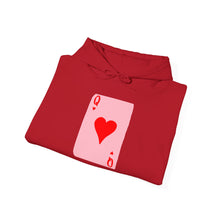 Load image into Gallery viewer, QUEEN OF HEARTS CARD HOODIE
